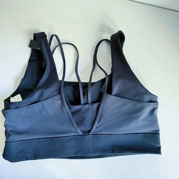 Adidas Black Sparkly Overlay Medium Support Sports Bra 2X - Picture 6 of 10